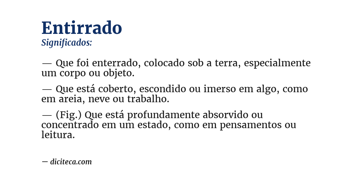 Significado de entirrado