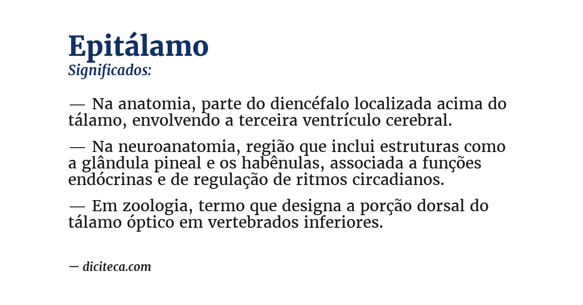 Significado de epitálamo