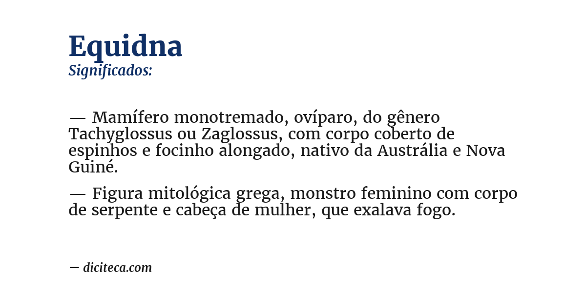 Significado de equidna