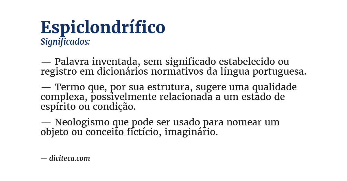 Significado de espiclondrífico