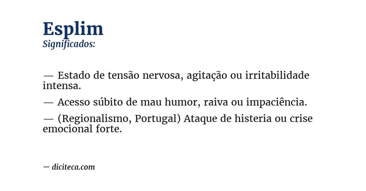 Significado de esplim
