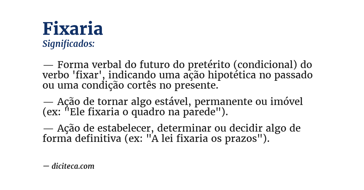 Significado de fixaria