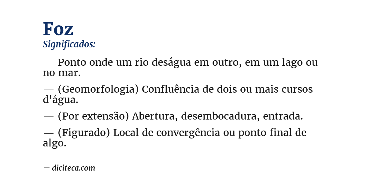 Significado de foz