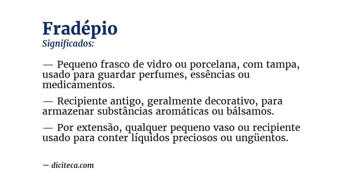 Significado de fradépio