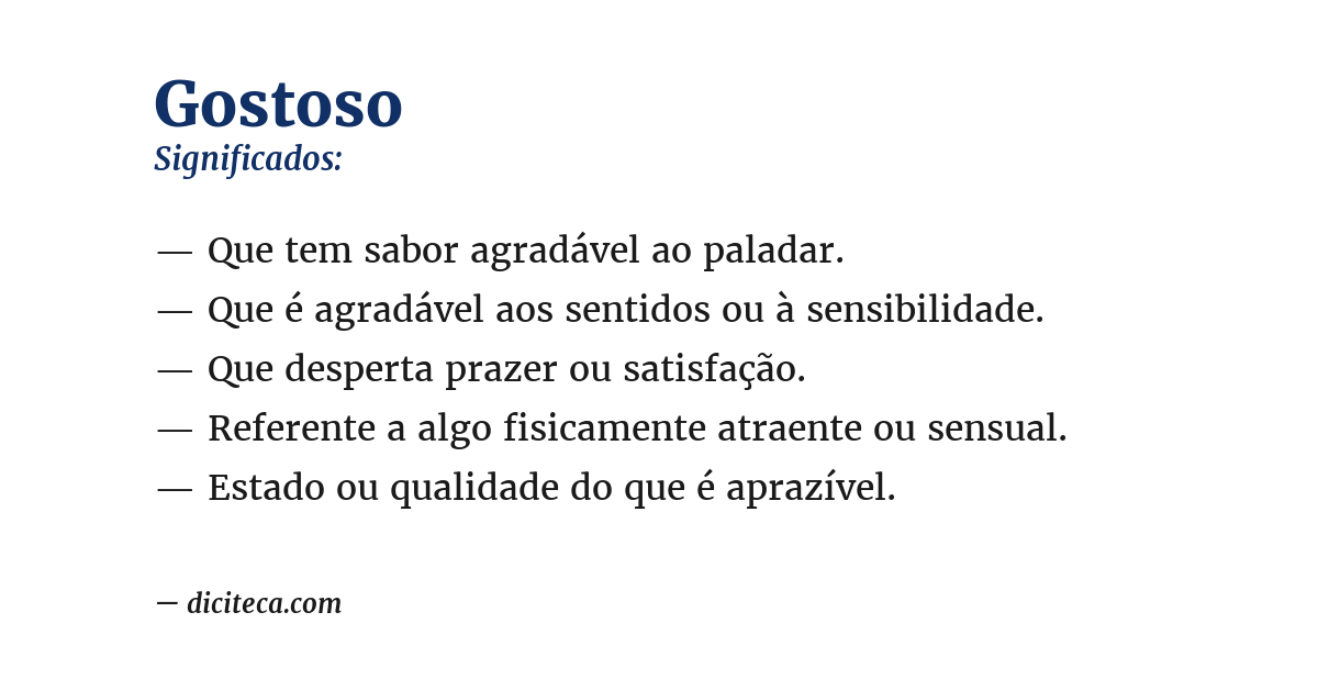 Significado de gostoso