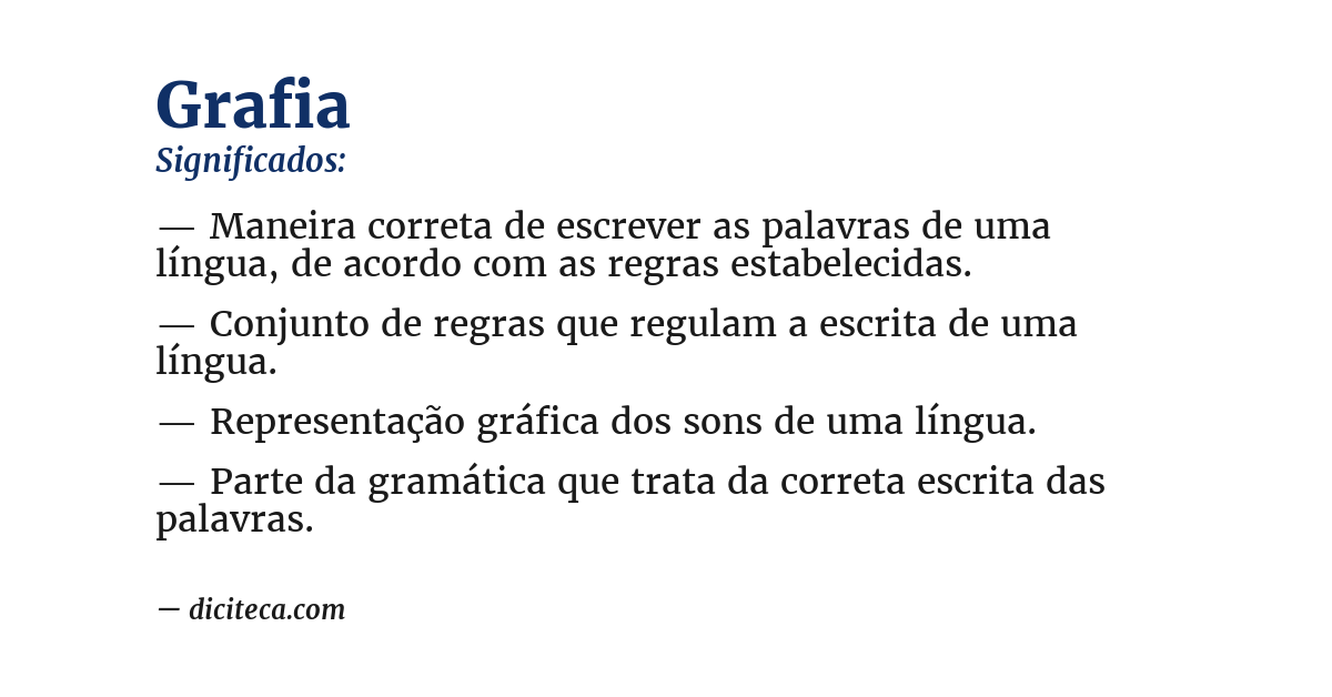 Significado de grafia