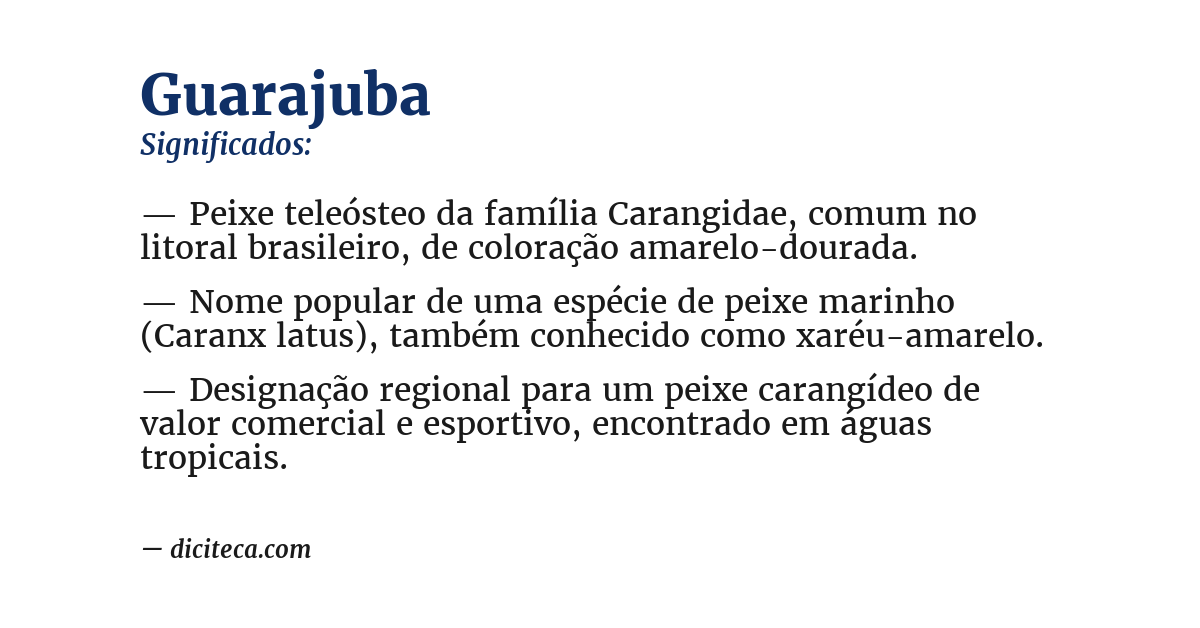 Significado de guarajuba