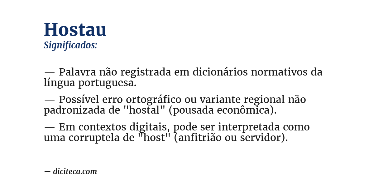 Significado de hostau