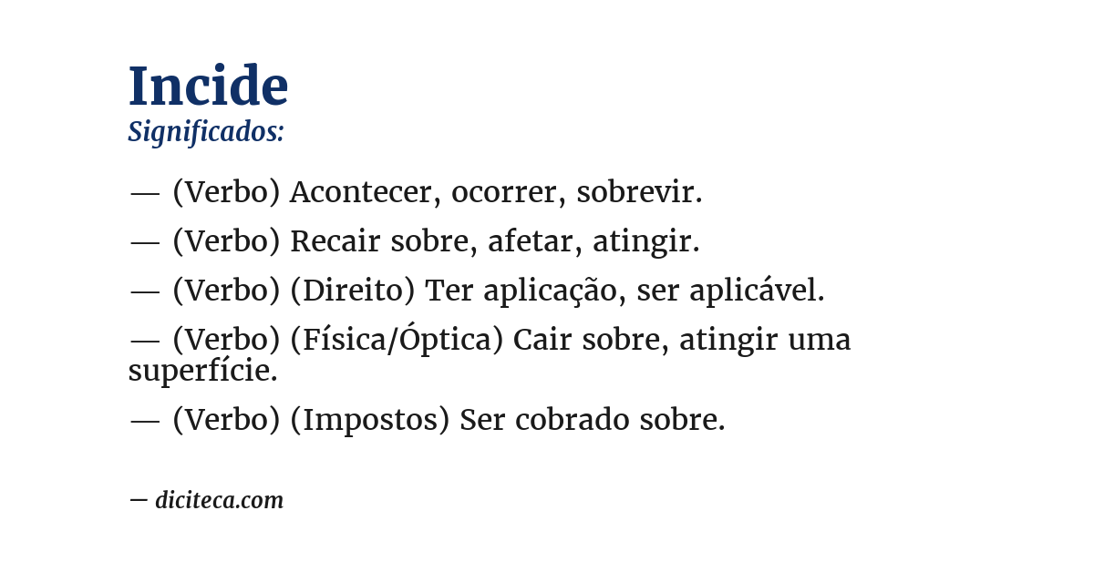 Significado de incide