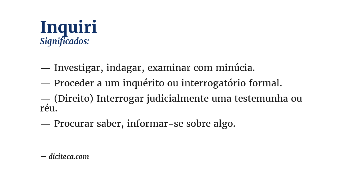Significado de inquiri