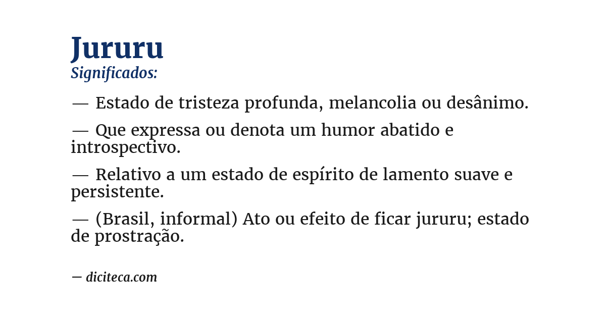 Significado de jururu