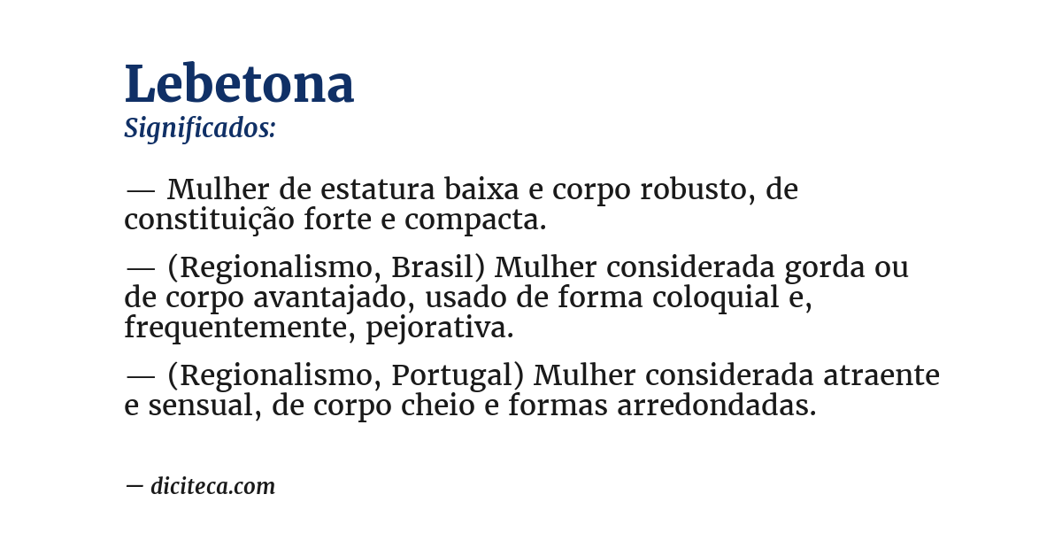Significado de lebetona