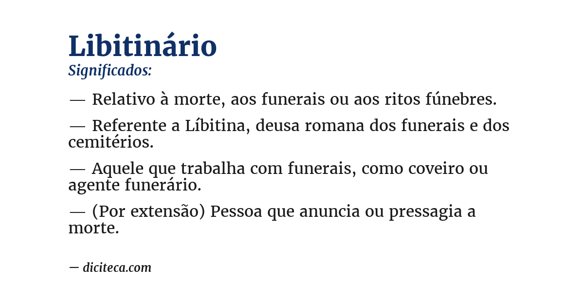 Significado de libitinário