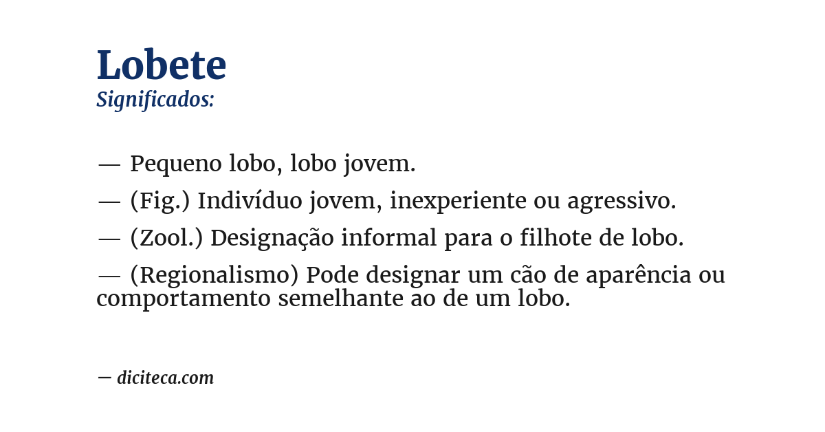 Significado de lobete