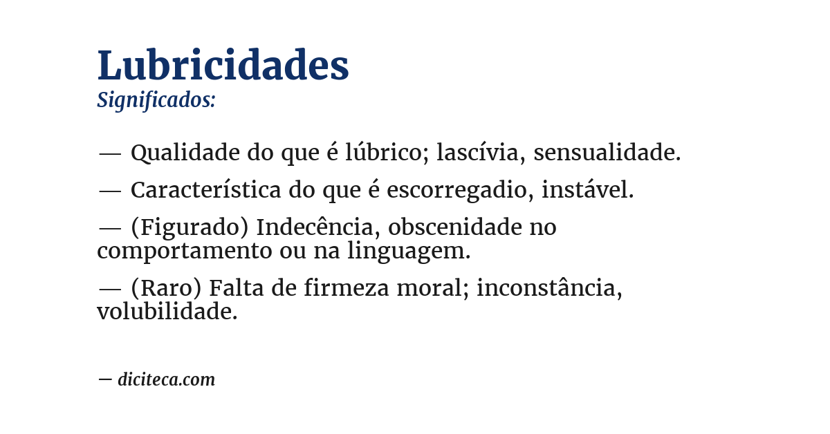 Significado de lubricidades