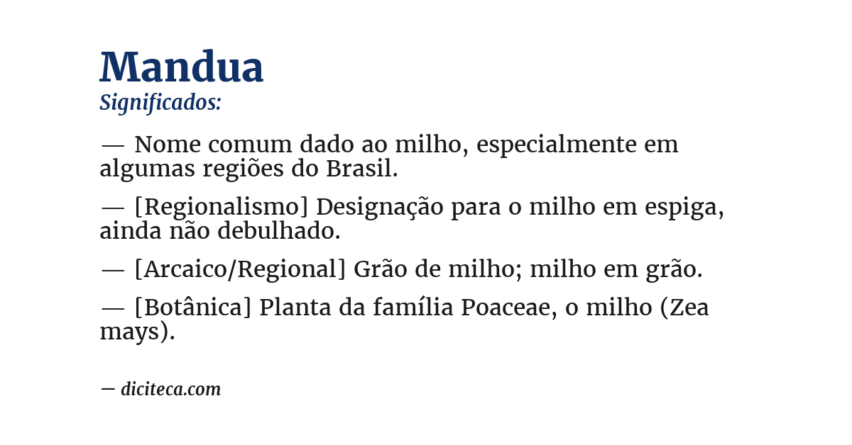 Significado de mandua