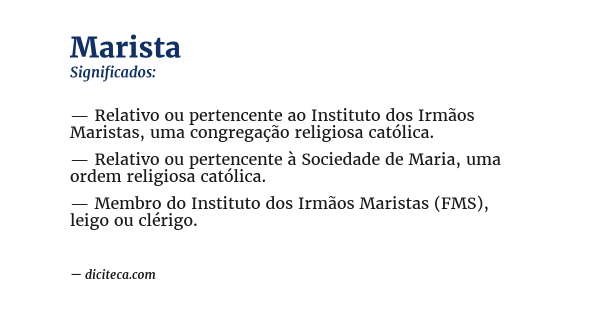 Significado de marista