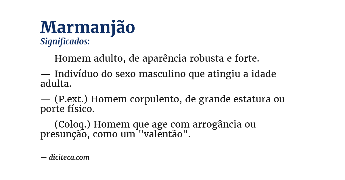Significado de marmanjão