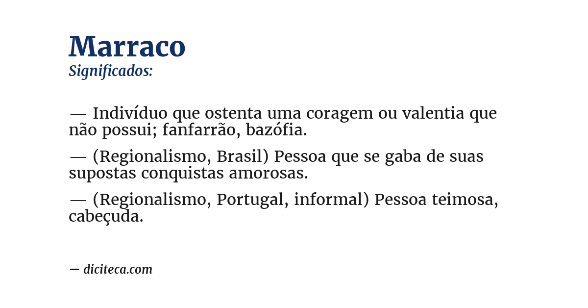 Significado de marraco