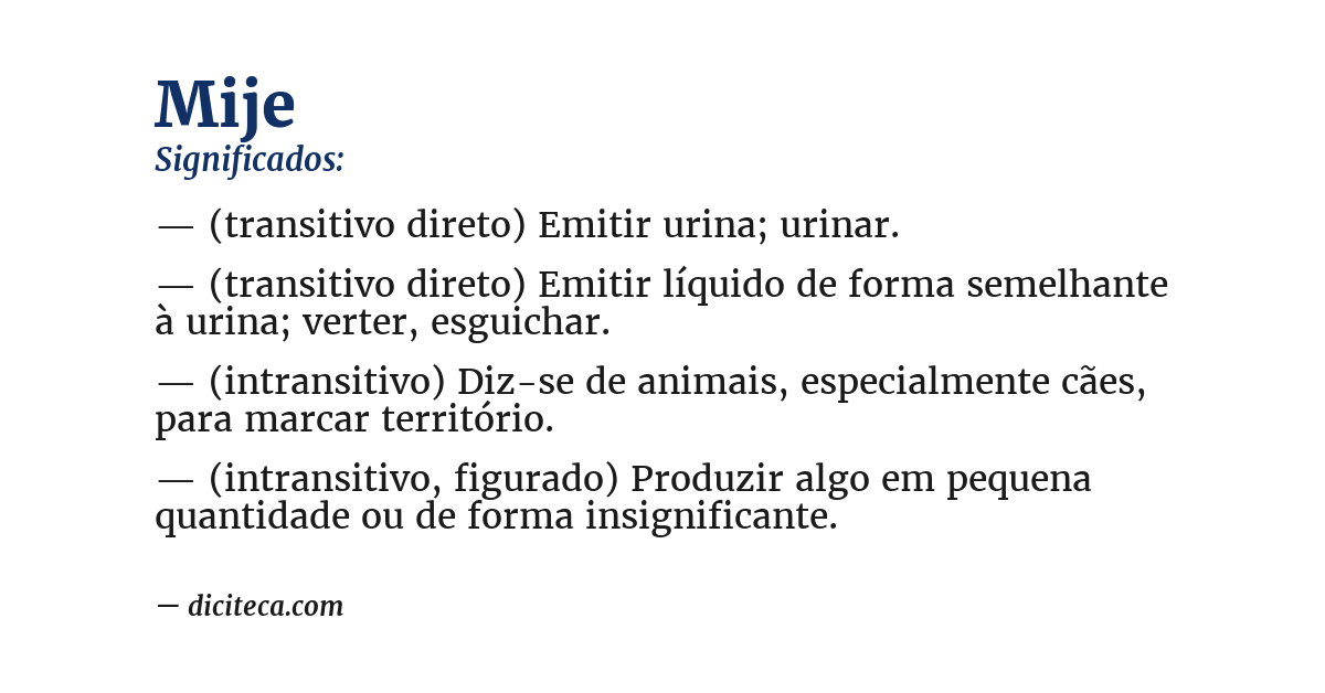 Significado de mije