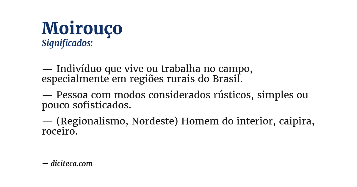 Significado de moirouço