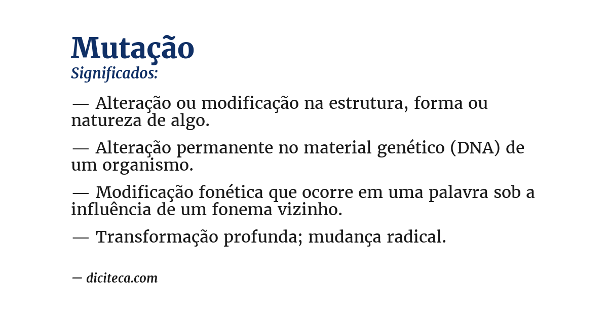 Significado de mutação