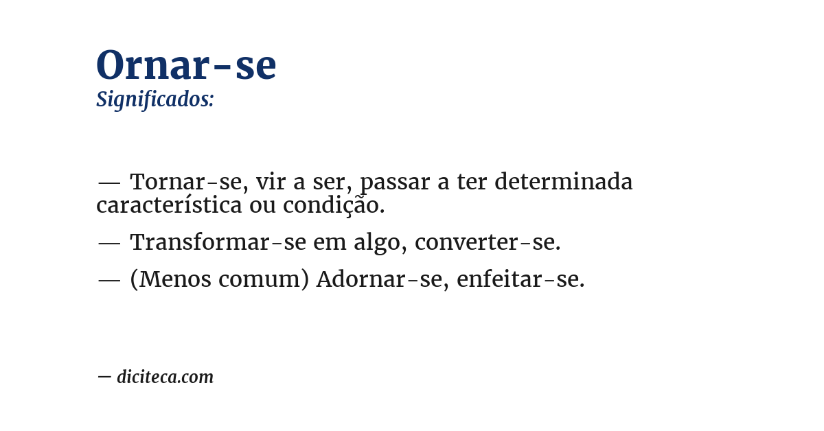 Significado de ornar-se