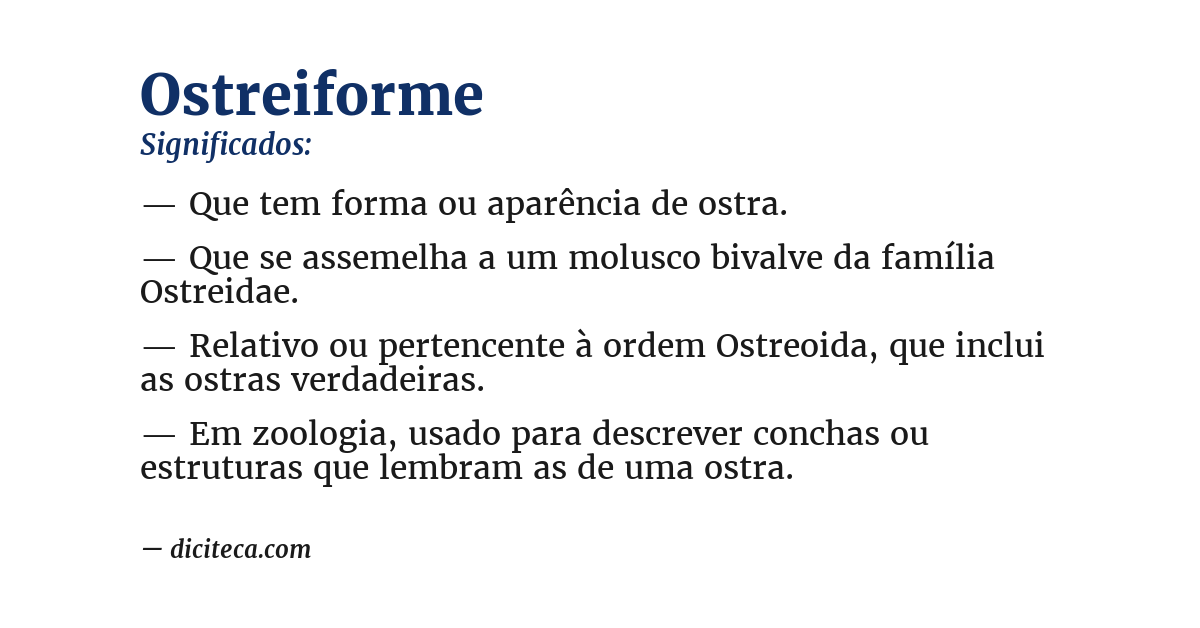Significado de ostreiforme