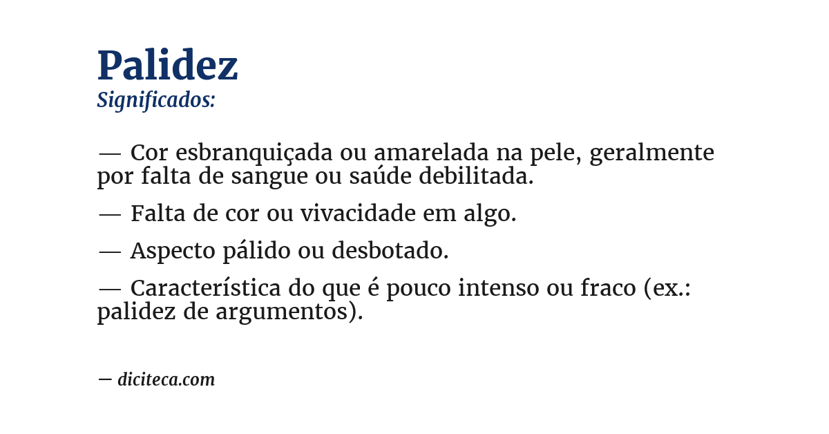 Significado de palidez