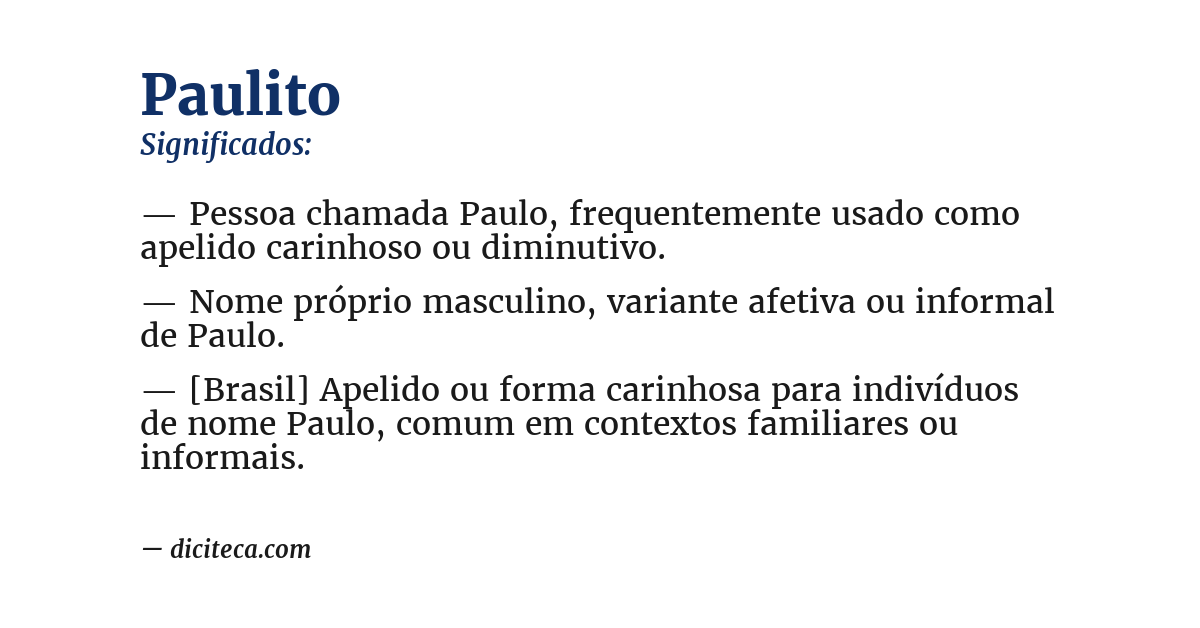 Significado de paulito