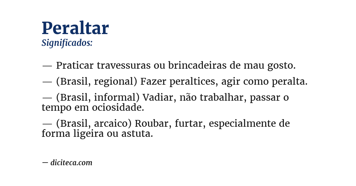 Significado de peraltar