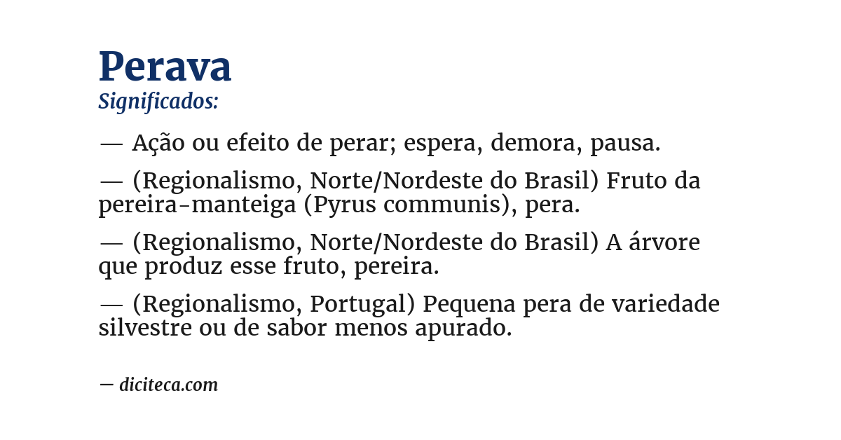 Significado de perava