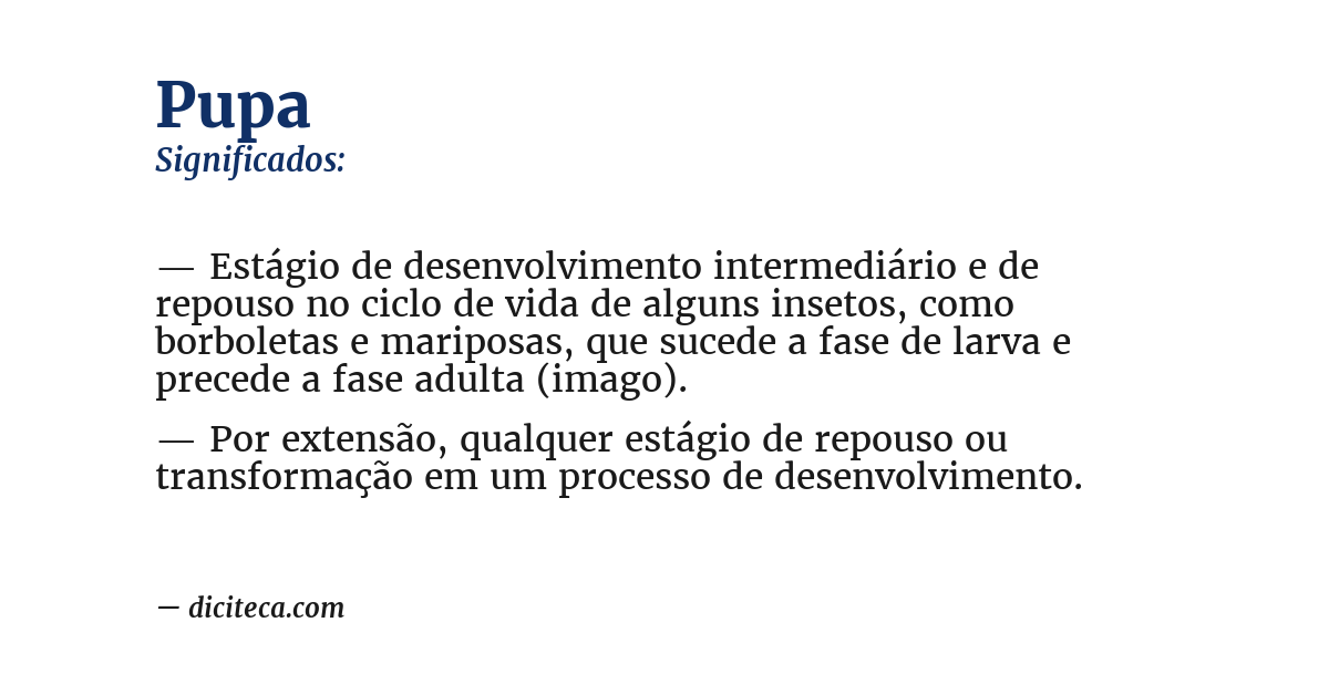 Significado de pupa