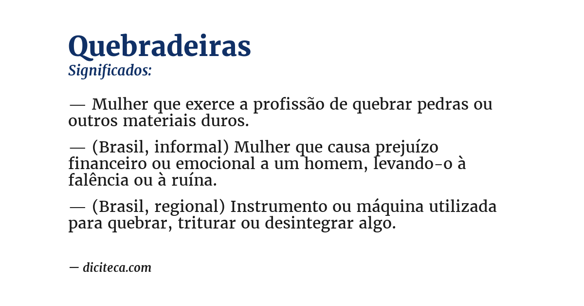 Significado de quebradeiras
