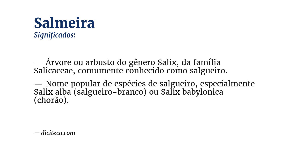 Significado de salmeira