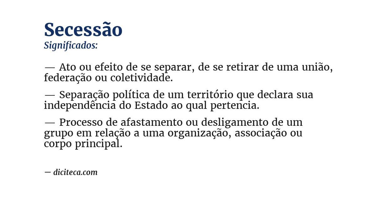 Significado de secessão