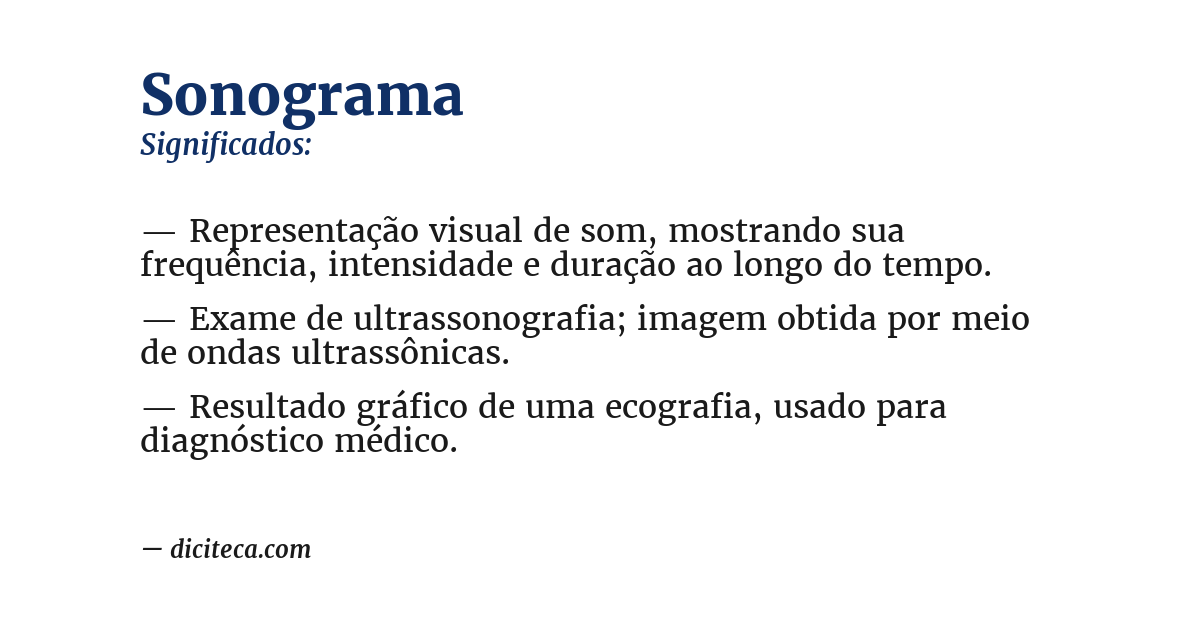 Significado de sonograma