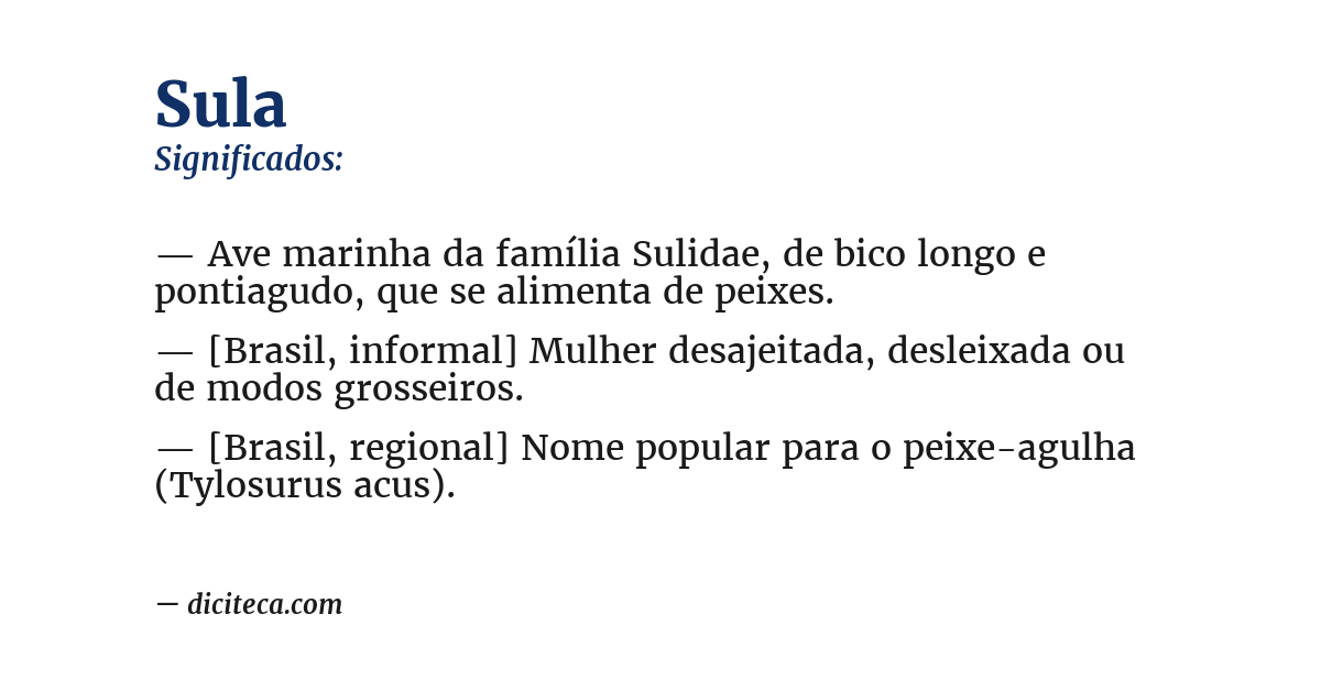 Significado de sula