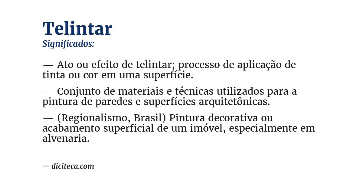 Significado de telintar