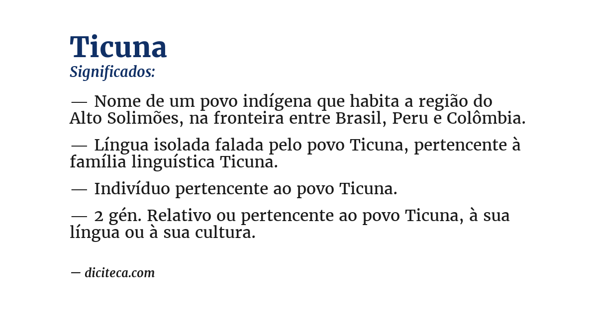 Significado de ticuna