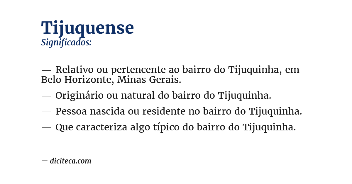 Significado de tijuquense