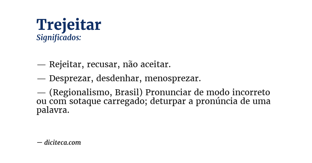 Significado de trejeitar
