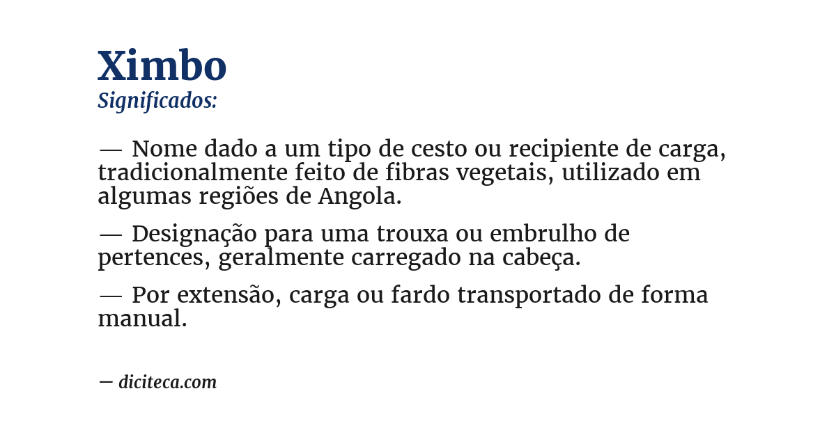 Significado de ximbo