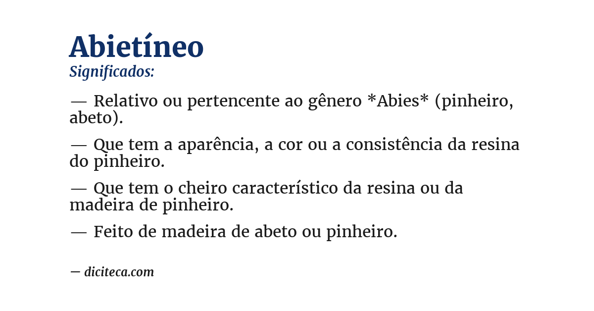 Significado de abietíneo