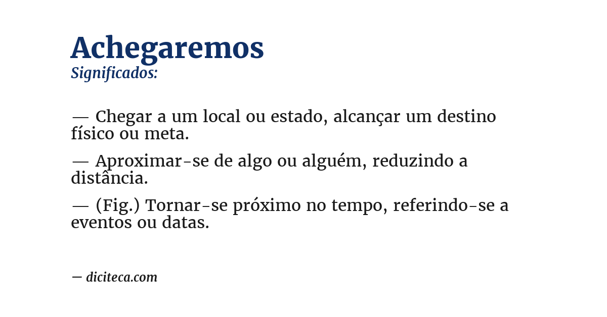 Significado de achegaremos