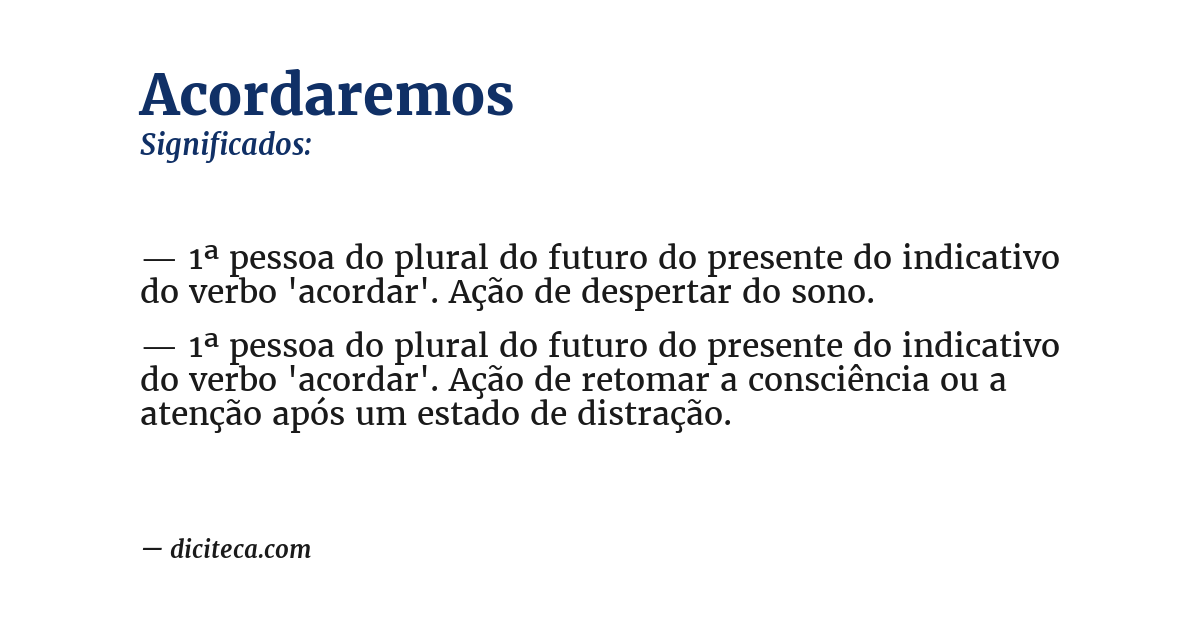 Significado de acordaremos