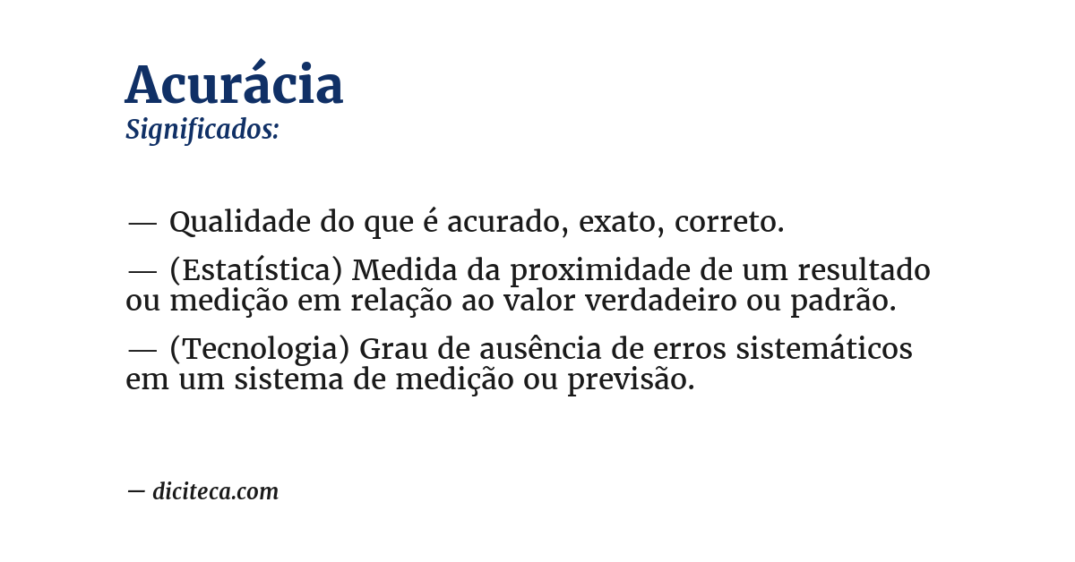 Significado de acurácia