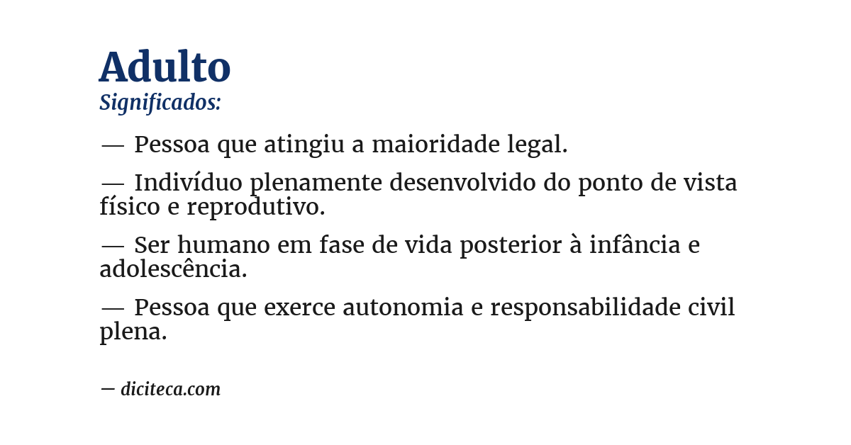Significado de adulto