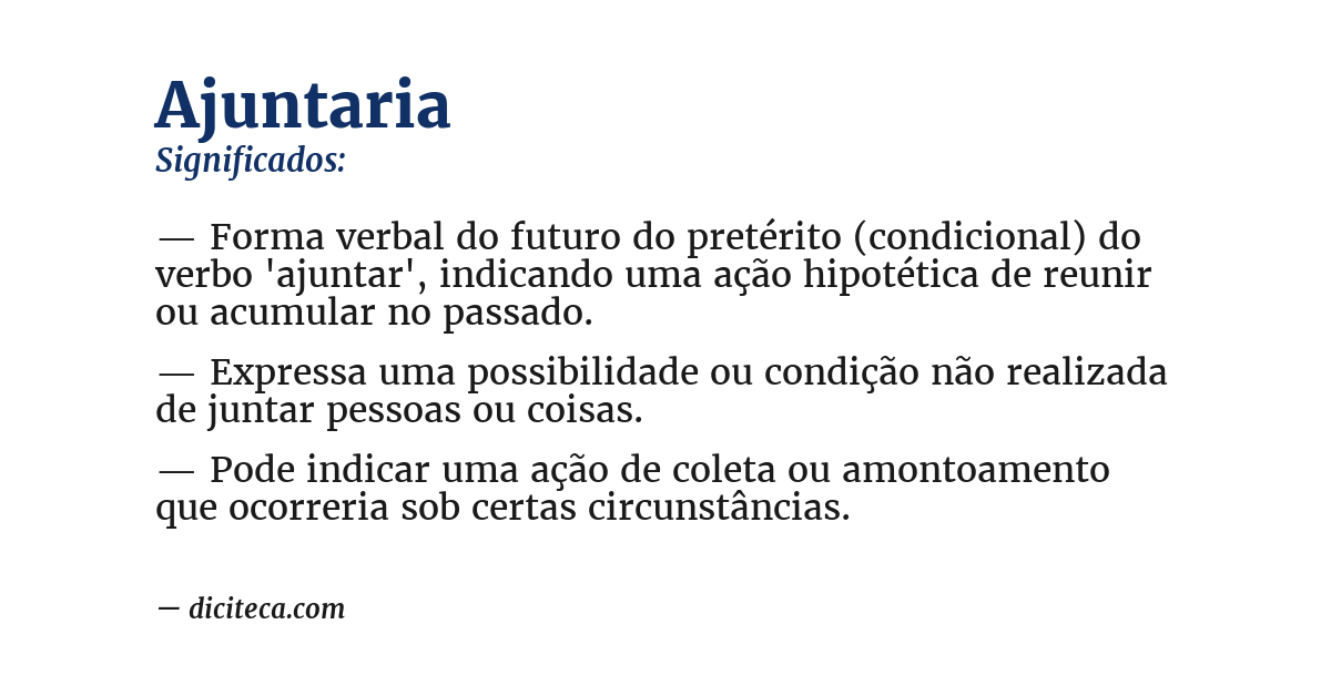Significado de ajuntaria