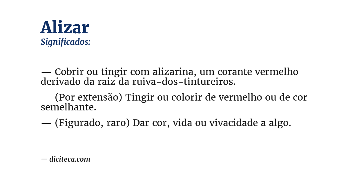 Significado de alizar